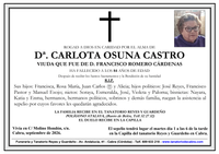 SEPELIO DE D&ordf; CARLOTA OSUNA CASTRO
