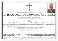 SEPELIO DE D. JUAN DE DIOS CARVAJAL AGUILERA