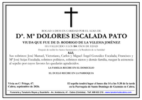 SEPELIO DE DO&Ntilde;A MARIA DOLORS ESCALADA PATO