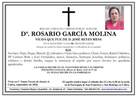 SEPELIO DE DO&Ntilde;A ROSARIO GARCIA MOLINA