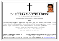 SEPELIO DE DO&Ntilde;A SIERRA MONTES LOPEZ