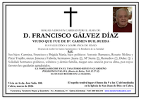 SEPELIO DE DON FRANCISCO GALVEZ DIAZ