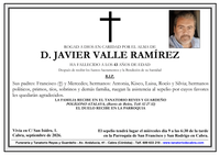SEPELIO DE DON JAVIER VALLE RAMIREZ