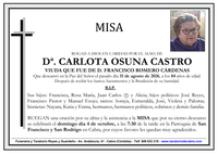 MISA DE D&ordf; CARLOTA OSUNA CASTRO