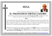 MISA DE DON FRANCISCO ORTIZ CASTRO